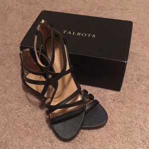 Talbots strappy low wedge heel